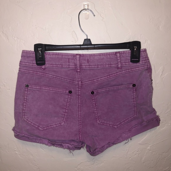 Free People Purple Corduroy Shorts - Picture 3 of 4